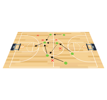 Tapete de vinil táticas de basquetebol - TenStickers