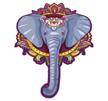 Tapete de vinil em forma de elefante - TenStickers
