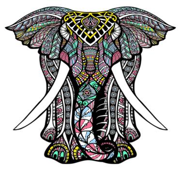 Tapete de vinil de mandala de elefante - TenStickers