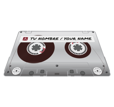 Tapete de vinil vintage cassete com nome - TenStickers