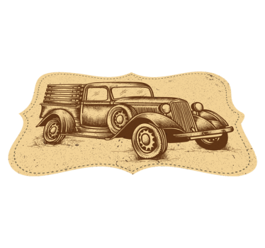 Tapete de vinil carrinha estilo vintage - TenStickers