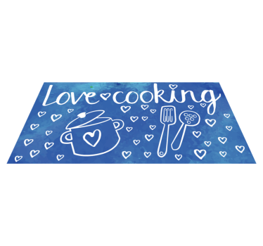 Tapete de vinil moderno eu amo cozinhar - TenStickers