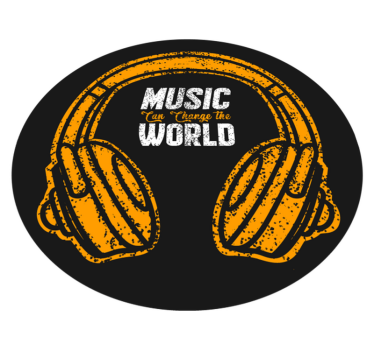 Tapete de vinil com frases Music changes the world - TenStickers