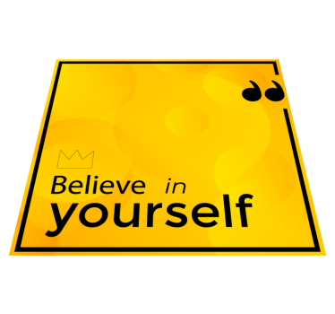 Tapete vinílico frases e textos acredite em você motivação - TenStickers