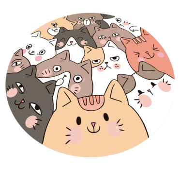 Tapete de vinil para quarto infantil Gatinhos - TenStickers