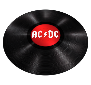 Tapete de vinil vintage de música rock AC/DC - TenStickers