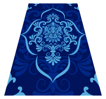 Tapete vinílico retangular vintage de mandala azul - TenStickers