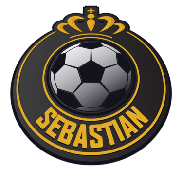 Tapete de vinil de bola de futebol com nome - TenStickers