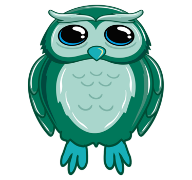 Tapete de vinil de animais Coruja fofa - TenStickers