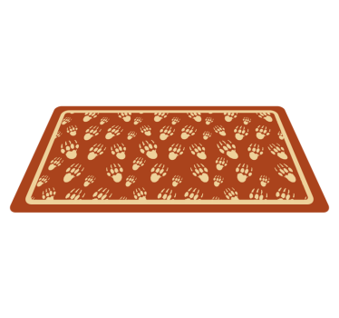Tapete vinílico estampa de animal desenho de padrão de pata - TenStickers