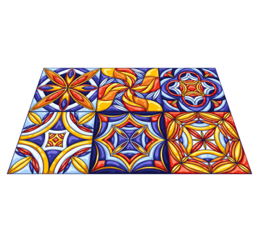 Tapete de vinil hall estilo azulejos portugueses - TenStickers