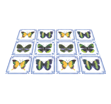 Tapete vinílico de animais padrão de borboleta - TenStickers