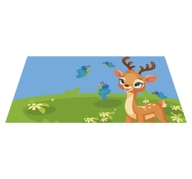 Tapete de vinil infantil bonito desenho animado - TenStickers