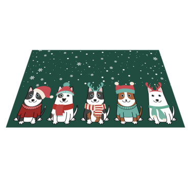 Autocolantes decorativos de Natal Cachorros de natal - TenStickers
