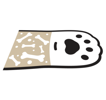 Pegada de cão e tapete animal de osso - TenStickers