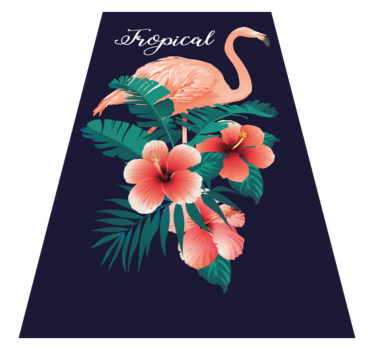Tapete vinílico de animais flamingo tropical - TenStickers