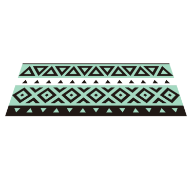 Tapetes tribais em estilo étnico preto - TenStickers