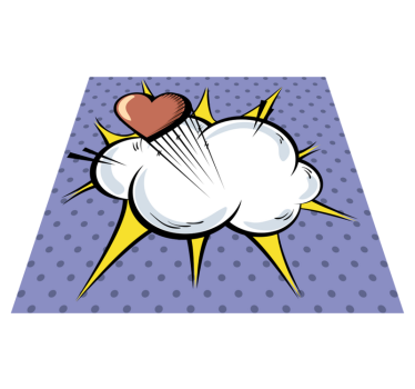 Tapete retro de quadrinhos pop art - TenStickers
