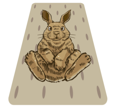 Tapete vinílico para bebés ilustração de coelho sentado - TenStickers