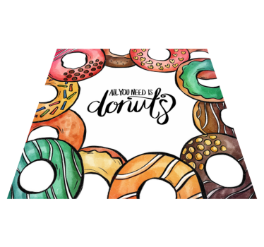 Tapetes de creme donut sob medida - TenStickers