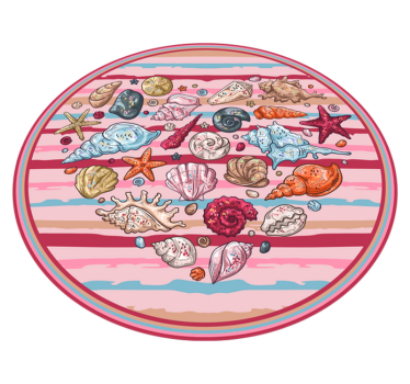 Tapete vinílico de animais tesouros à beira-mar - TenStickers