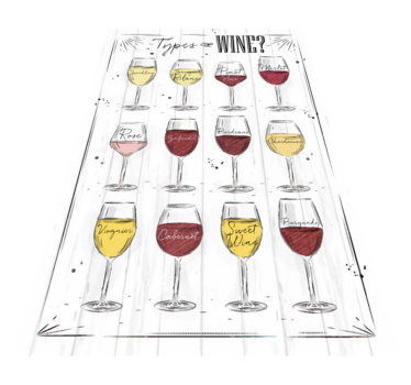 Tipo de vinhos tintos tapetes personalizados - TenStickers