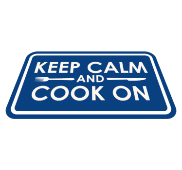 Tapete vinílico frases e textos mantenha a calma cozinheira - TenStickers