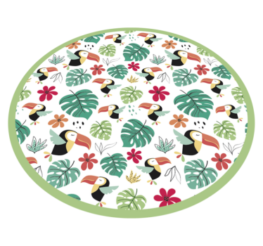 Tapete vinílico de animais motivo de tucano tropical - TenStickers
