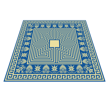 Tapete de vinil retro azul grego - TenStickers