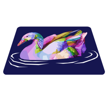 Tapete vinílico de animais arte abstrata de pato - TenStickers