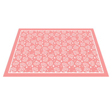 Diamantes geométricos tons de rosa tapetes geométricos - TenStickers
