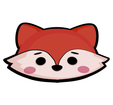 Tapete de vinil com cabeça de raposa tapete para animais infantil - TenStickers