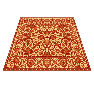 Tapete retrô vermelho com padrão antigo - TenStickers
