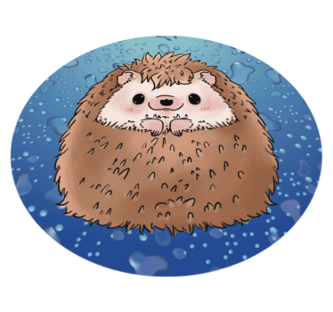 Tapete de animal ouriço adorável - TenStickers