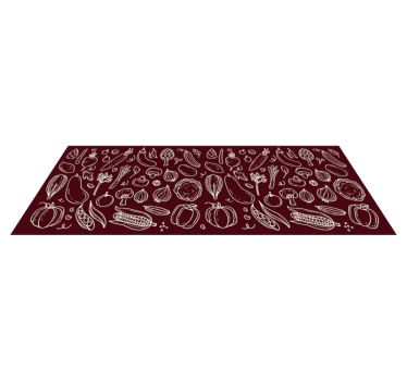 Tapete de vinil de cozinha coberto com comida vermelha - TenStickers