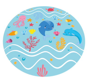 Tapete de animais marinhos divertidos - TenStickers