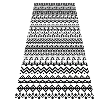 Tapetes geométricos em preto e branco - TenStickers