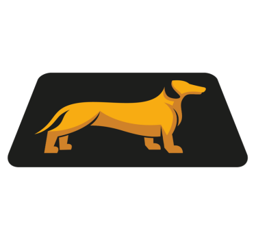 Tapete vinílico de animais silhueta canina - TenStickers
