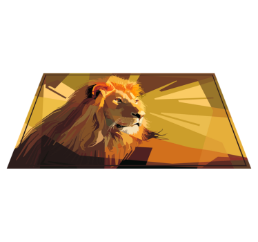 Tapete de vinil para sala de estar tapete para desenho de leão - TenStickers