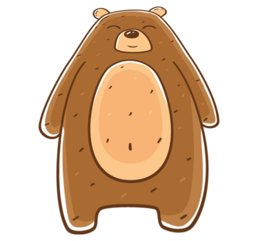 Tapete vinílico de animais ilustração de urso - TenStickers
