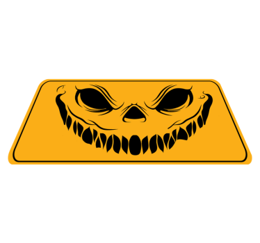Rosto sorridente esteiras assustadoras de halloween - TenStickers
