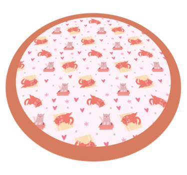 Tapete vinílico para bebés motivo de gato brincalhão - TenStickers