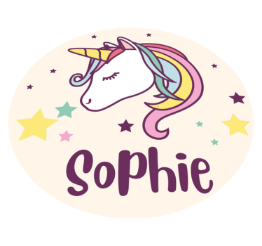 Desenho de fundo de unicórnio com tapete de vinil personalizado c - TenStickers