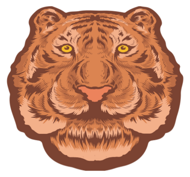 Tapete de animal com emblema de tigre - TenStickers