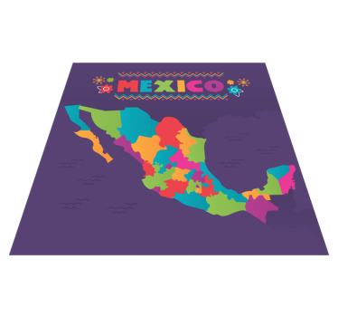Mapa mexico vinil mapa tapete - TenStickers