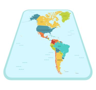 Tapete de mapa de vinil america no centro - TenStickers