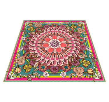 Mandalas coloridas geométricas tapetes geométricos - TenStickers
