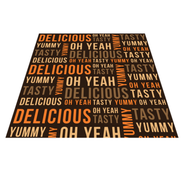 Tapete vinílico frases e textos saboroso delicioso gostoso - TenStickers