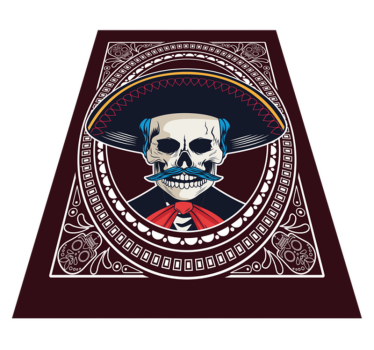 Tapetes mexicanos de caveira étnica estilo étnico - TenStickers