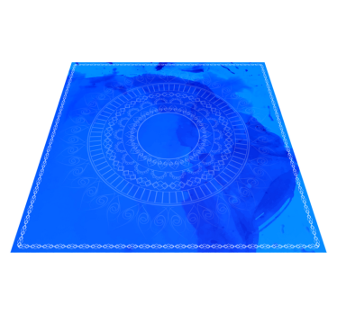 Mandala luzes azuis tapete de mandala - TenStickers